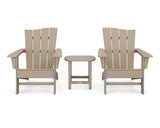 Wave 3-Piece Adirondack Chair Set