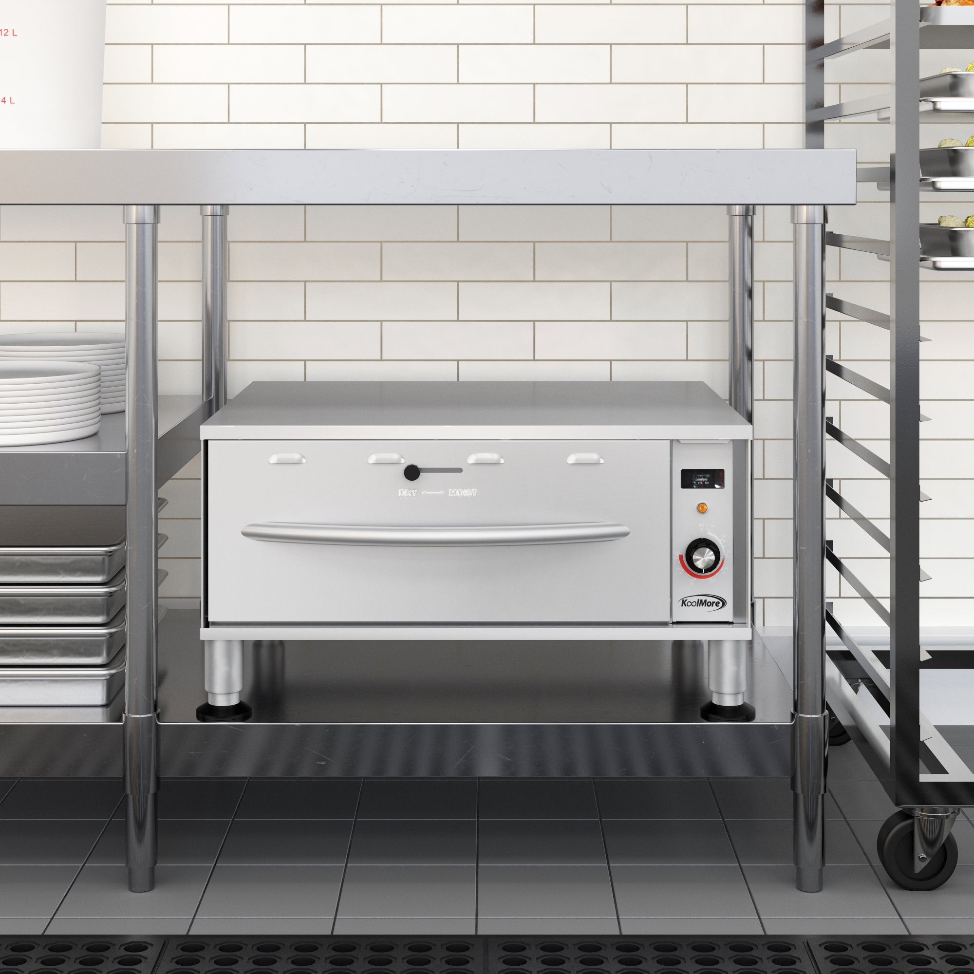 One-Drawer Commercial Free Standing Warming Drawer in Stainless-Steel, UL and NSF Listed