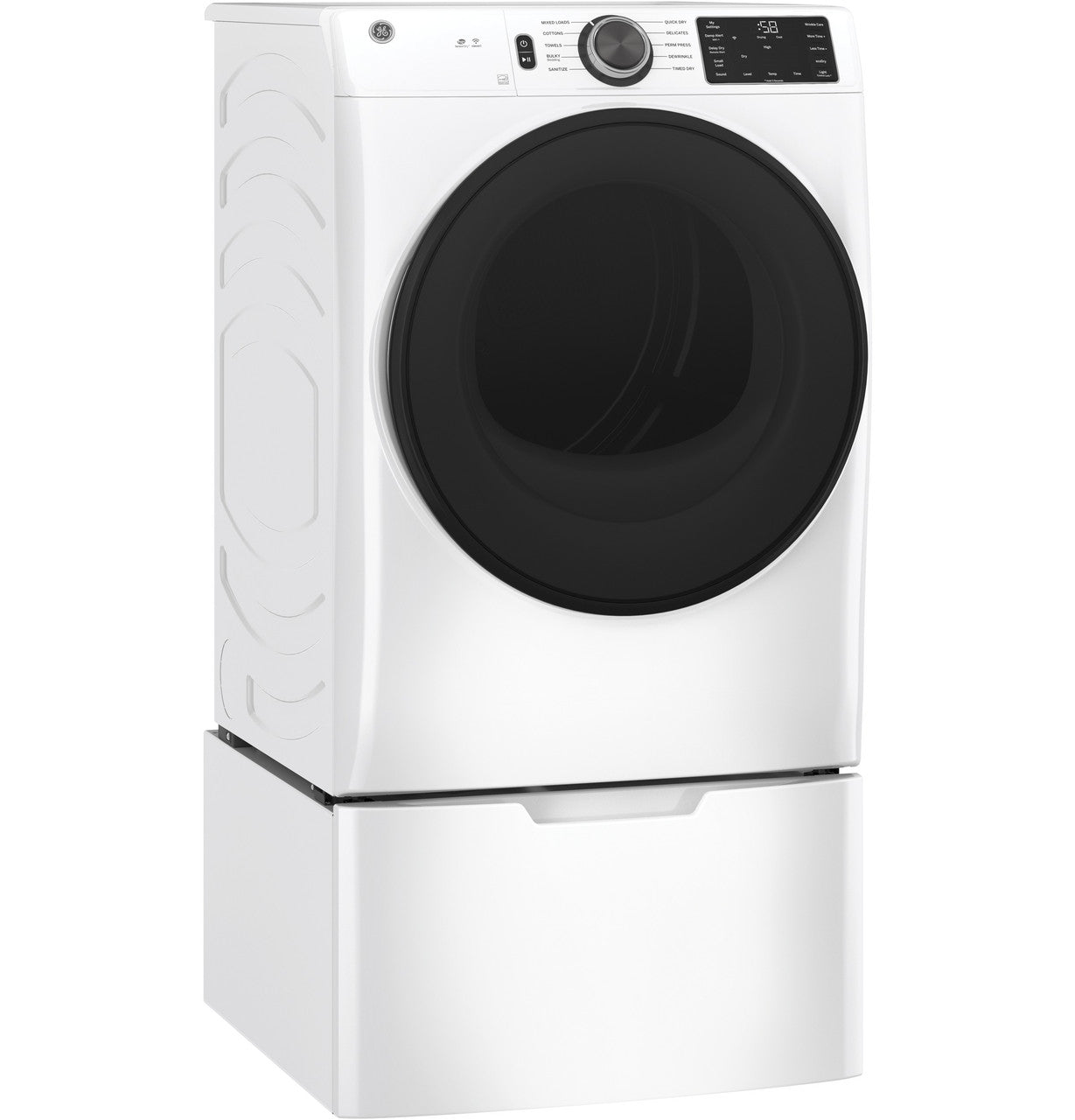 GE GE® ENERGY STAR® 7.8 cu. ft. Capacity Smart Front Load Electric Dryer with Sanitize Cycle