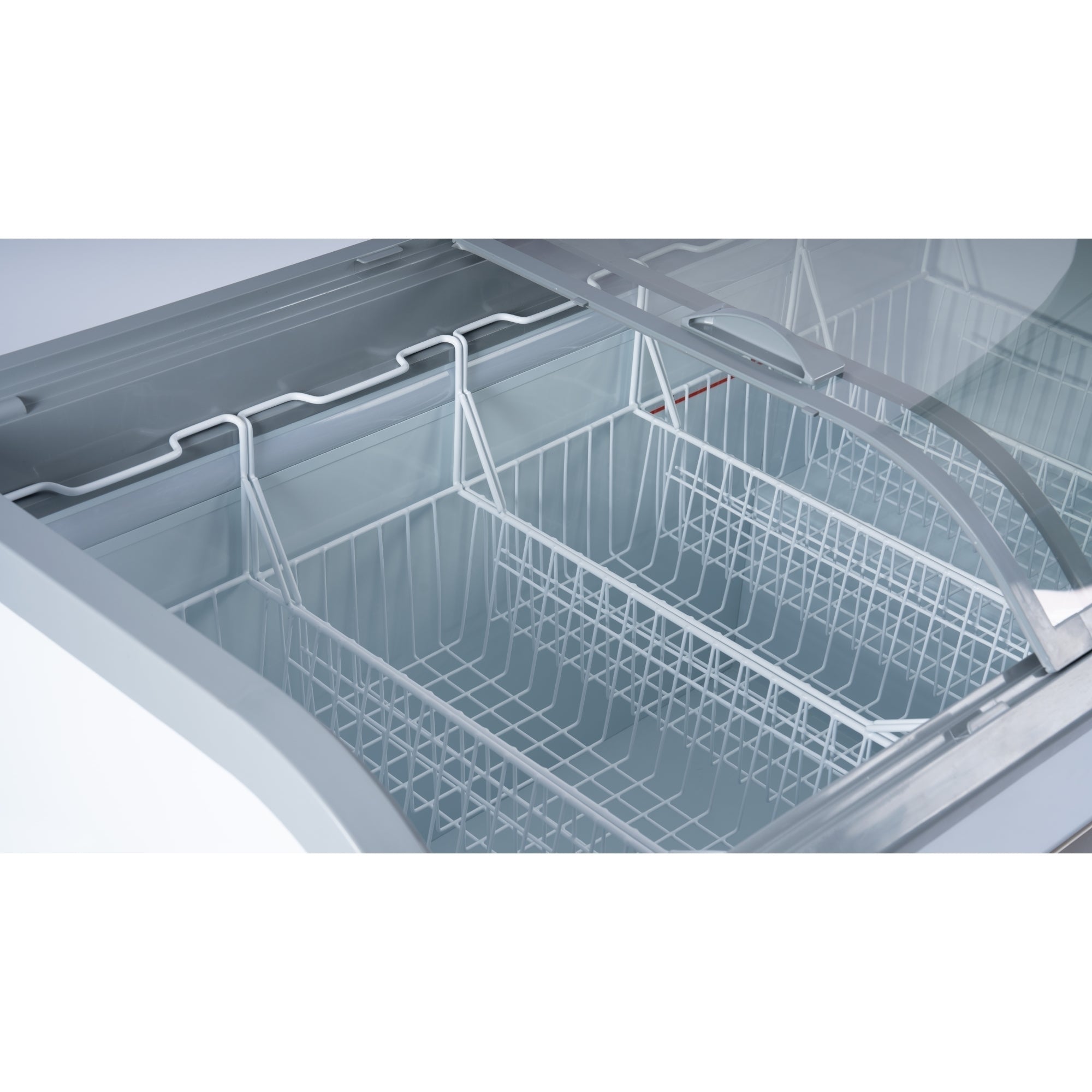 58 Inch Manual Defrost Island Chest Freezer in White, 14 cu. ft.