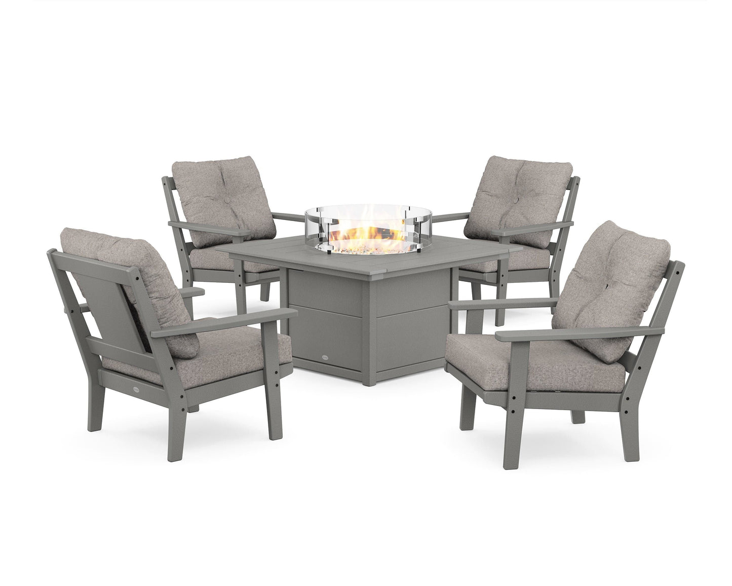 Prairie 5-Piece Deep Seating Set with Fire Pit Table