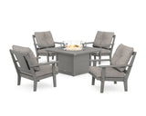 Prairie 5-Piece Deep Seating Set with Fire Pit Table
