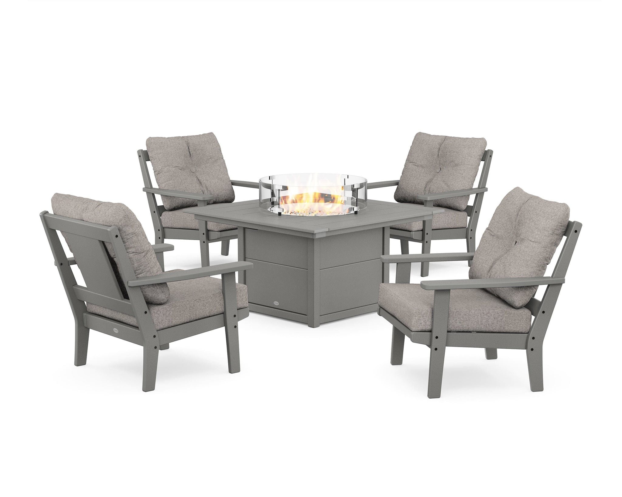 Prairie 5-Piece Deep Seating Set with Fire Pit Table