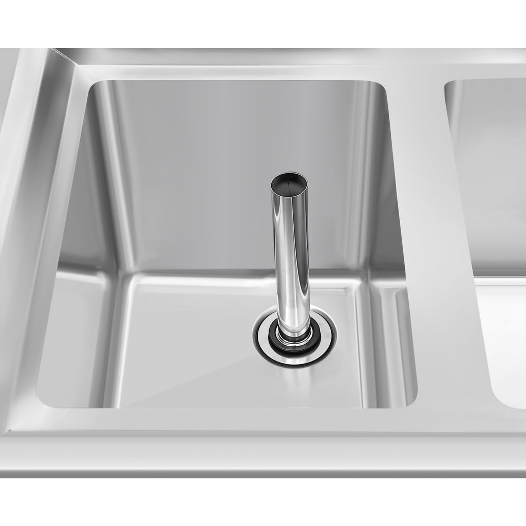 38 in. Three-Compartment Commercial Bar Sink with 3 in. Backsplash and Low Lead Faucet, NSF Certified in Stainless Steel