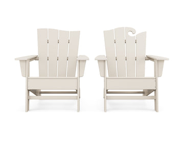 Wave 2-Piece Adirondack Set with The Wave Chair Left