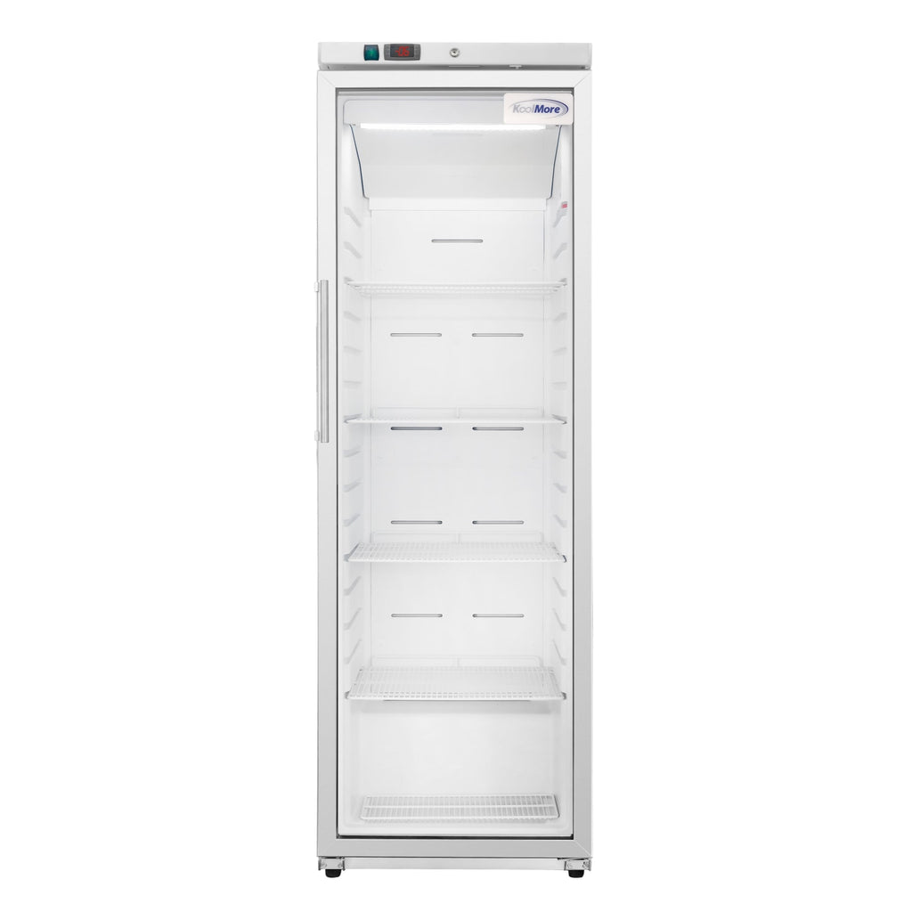 24 in. 12 cu. ft. Commercial Auto Defrost Glass Door Reach-In Freezer in White