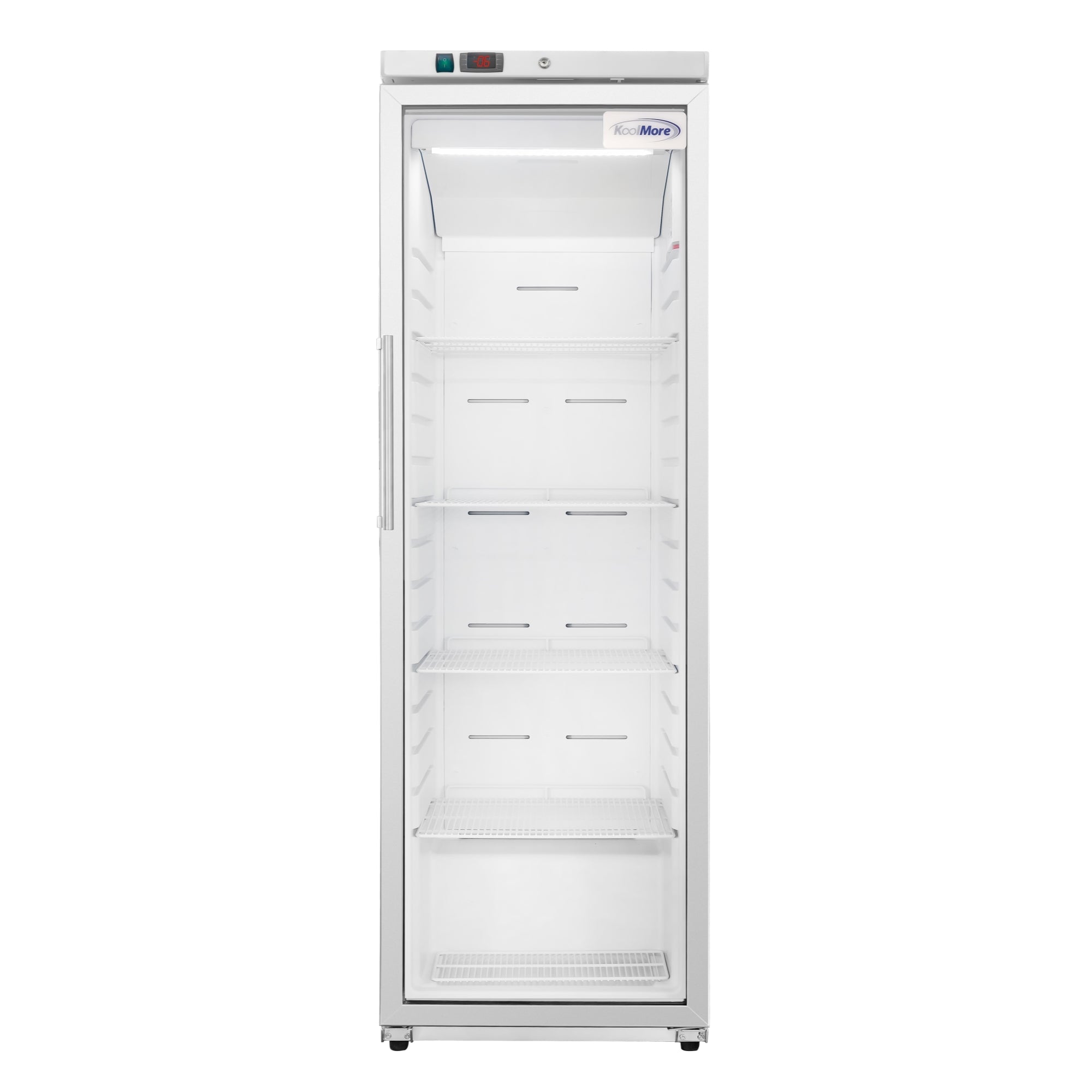 24 in. 12 cu. ft. Commercial Auto Defrost Glass Door Reach-In Freezer in White