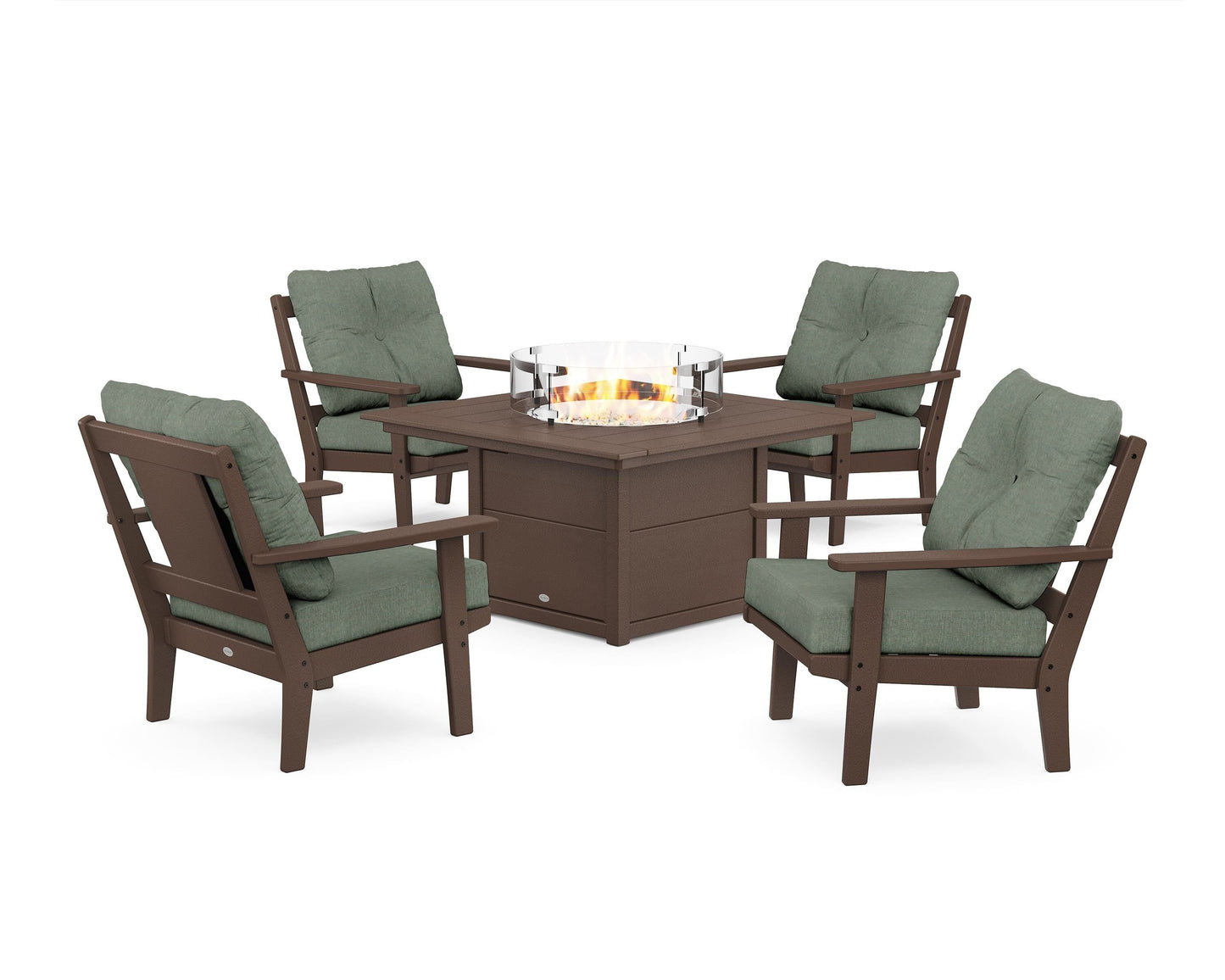 Prairie 5-Piece Deep Seating Set with Fire Pit Table