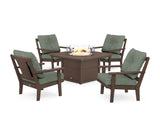 Prairie 5-Piece Deep Seating Set with Fire Pit Table
