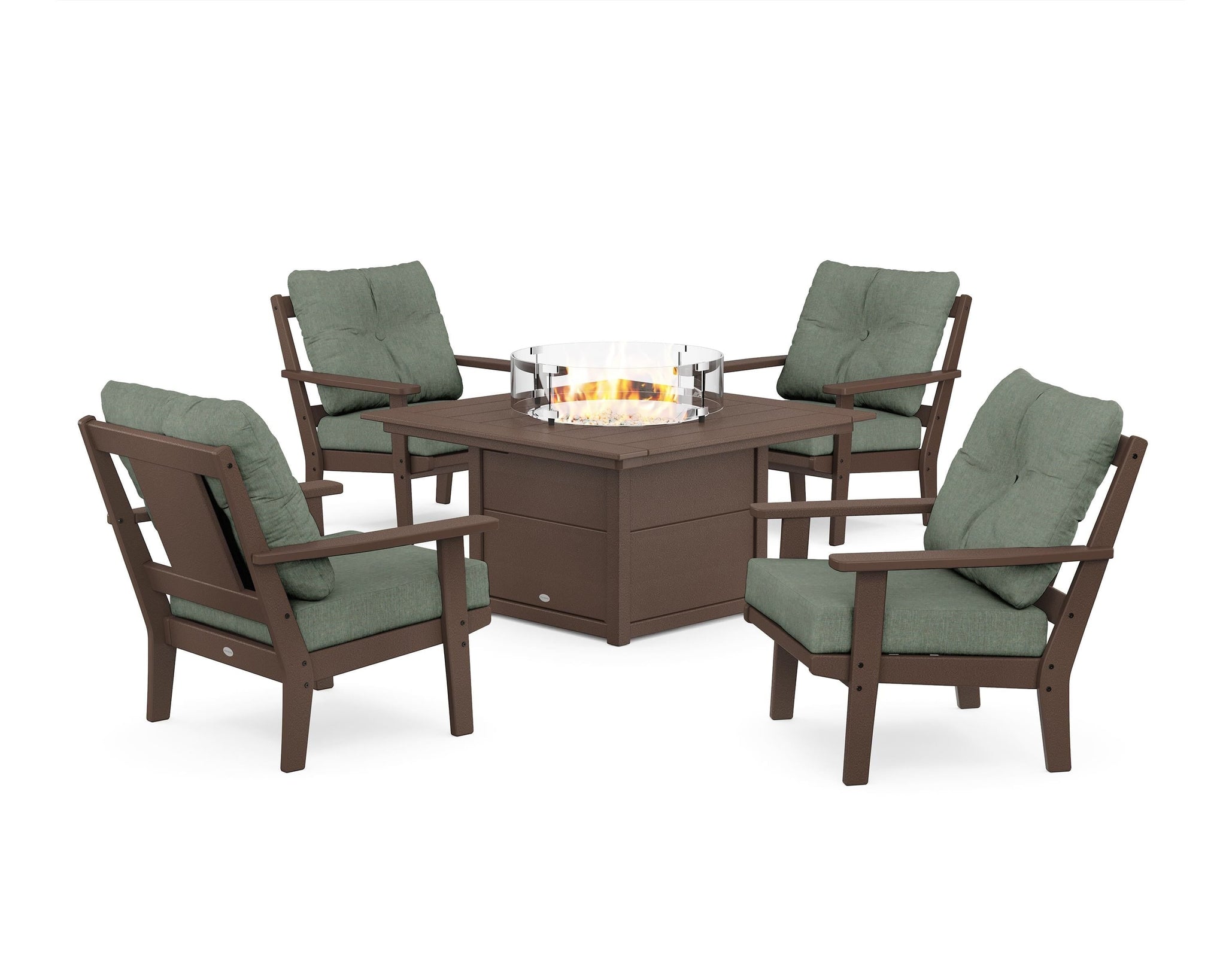 Prairie 5-Piece Deep Seating Set with Fire Pit Table