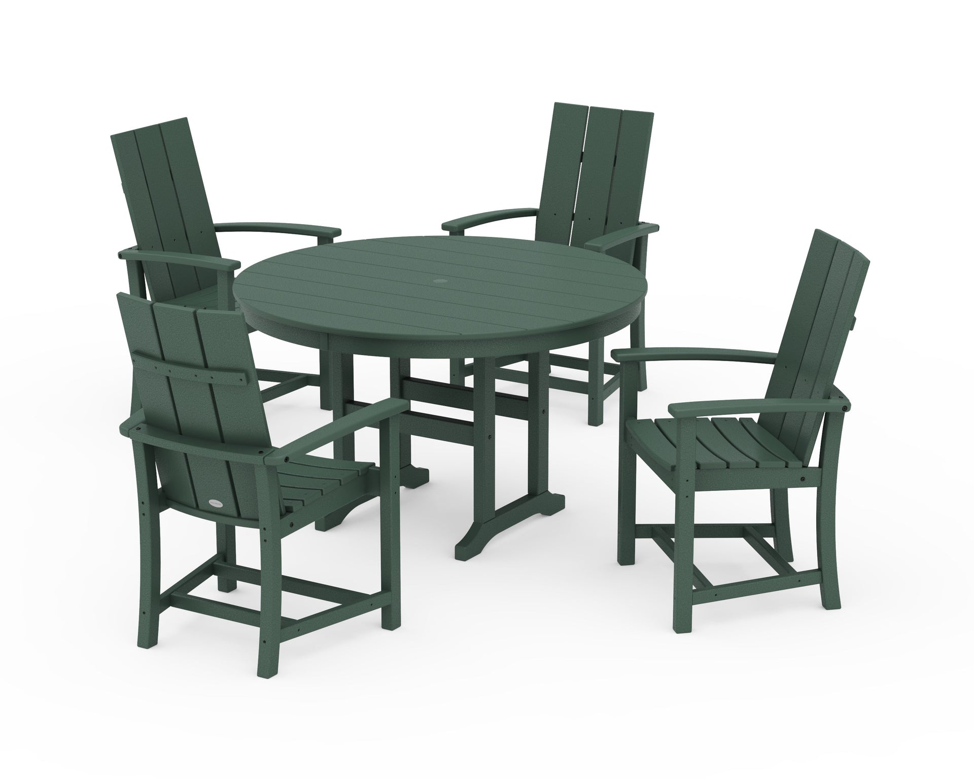 Modern Adirondack 5-Piece Round Farmhouse Dining Set
