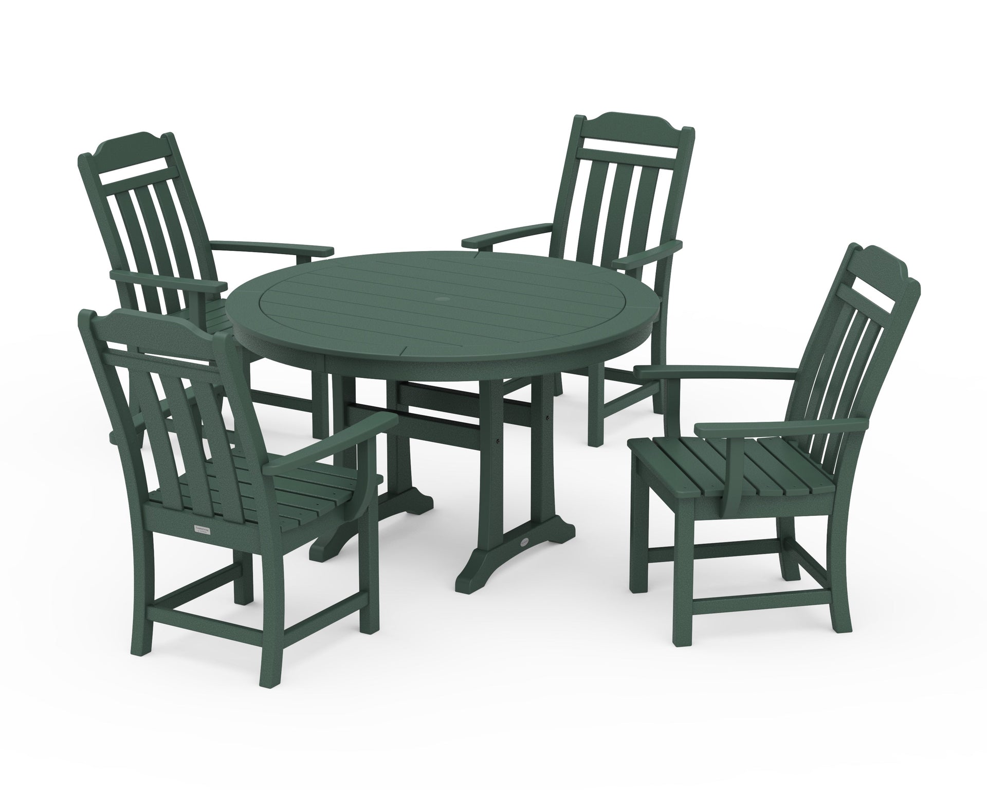 Cottage 5-Piece Round Dining Set with Trestle Legs