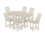 Cottage Arm Chair 7-Piece Farmhouse Counter Set
