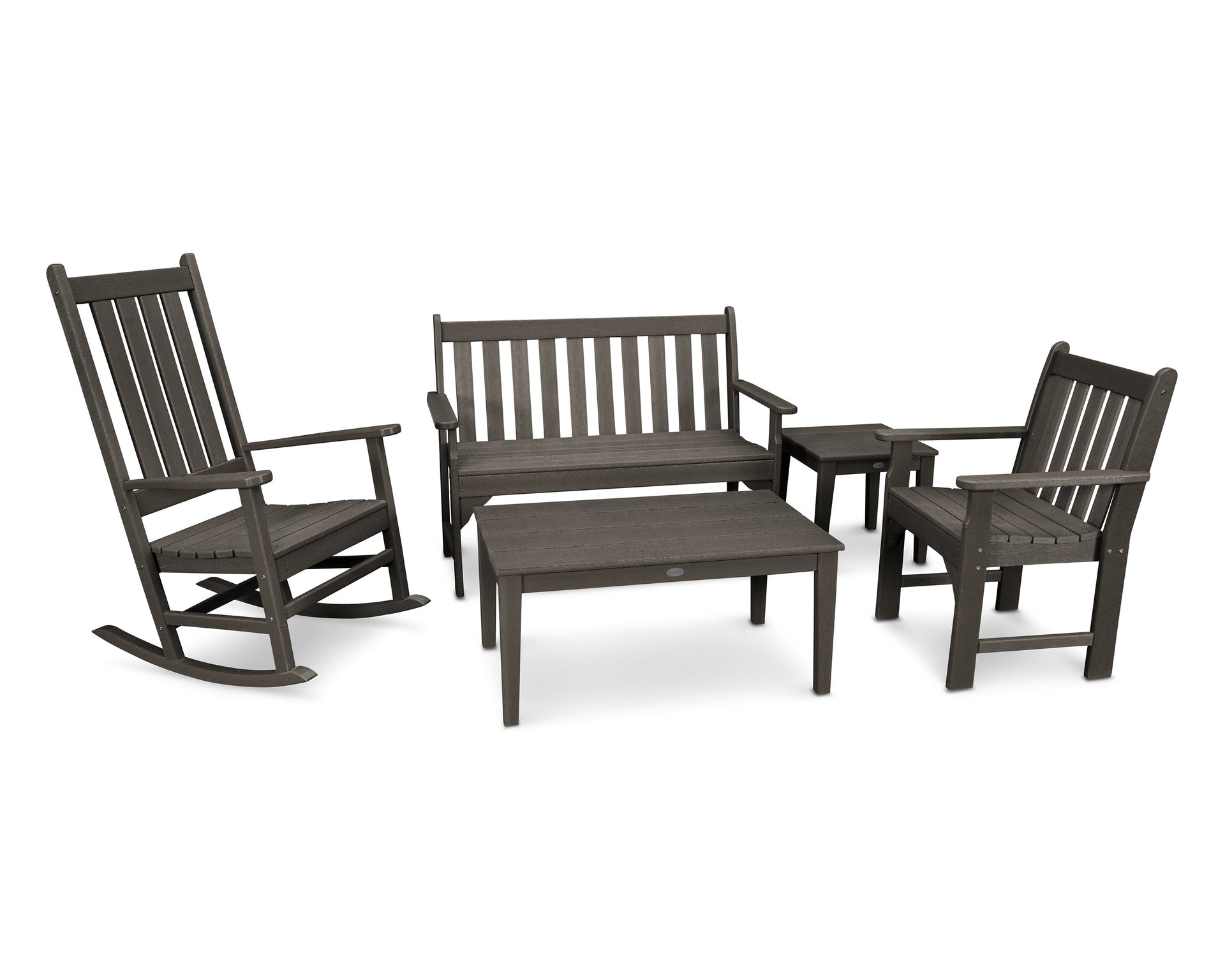 Vineyard 5-Piece Bench & Rocking Chair Set