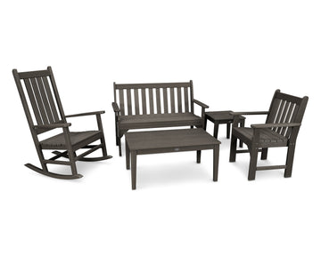 Vineyard 5-Piece Bench & Rocking Chair Set