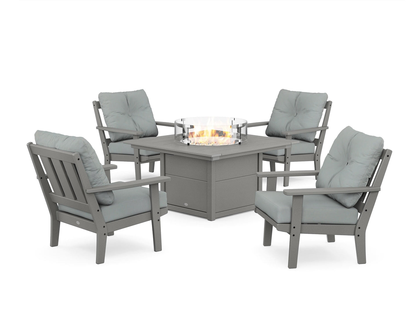 Oxford 5-Piece Deep Seating Set with Fire Pit Table