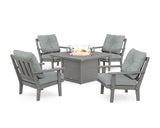 Oxford 5-Piece Deep Seating Set with Fire Pit Table