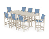 Coastal 9-Piece Bar Set with Trestle Legs