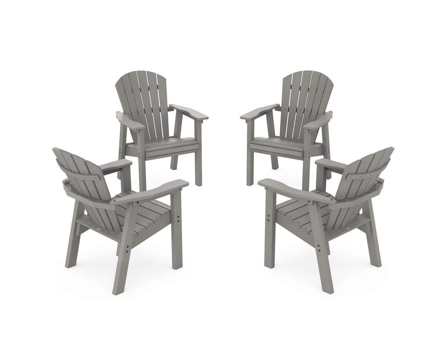 Seashell 4-Piece Upright Adirondack Conversation Set