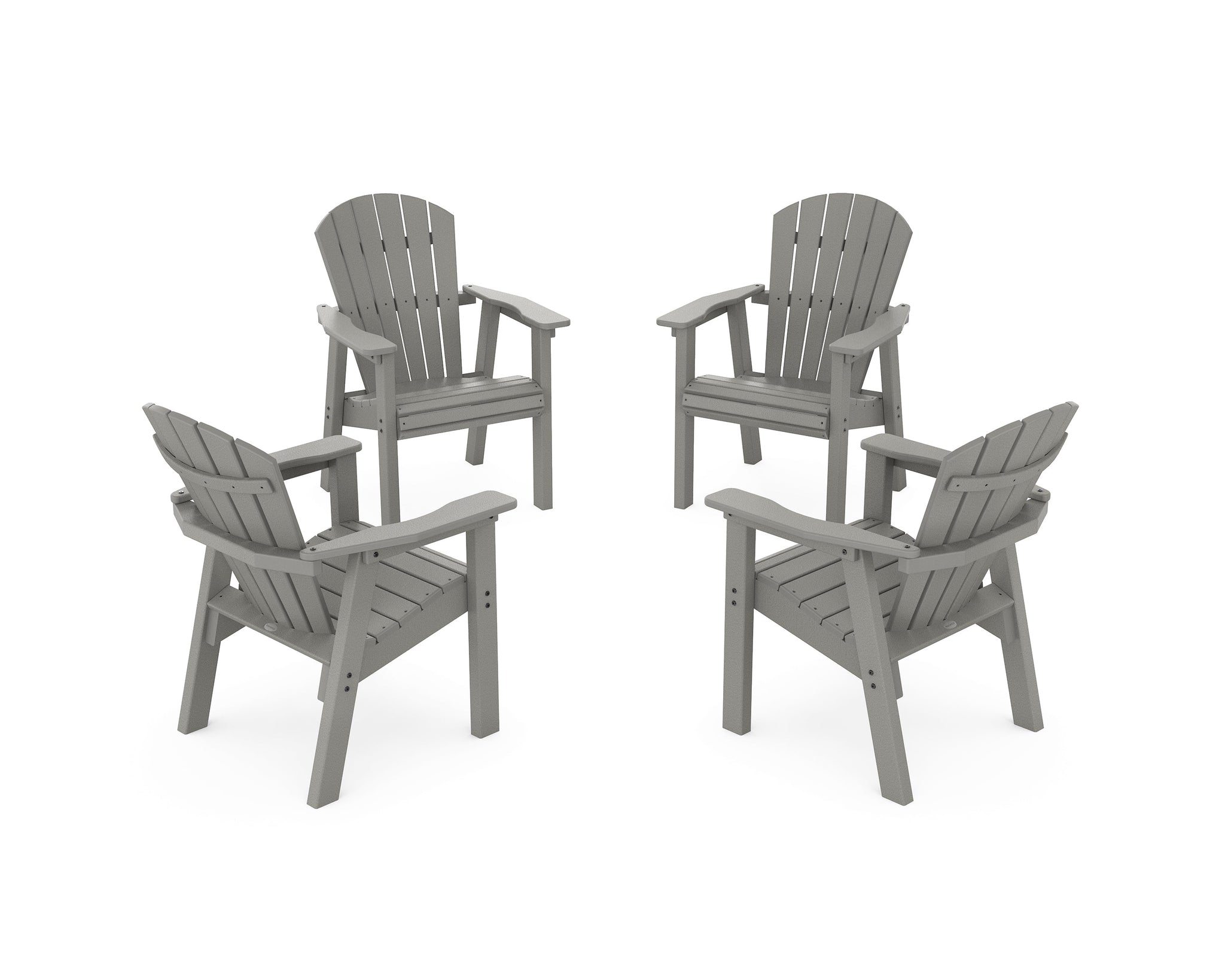 Seashell 4-Piece Upright Adirondack Conversation Set