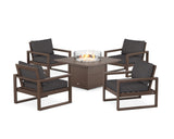 EDGE Sectional 5-Piece Deep Seating Set with Fire Pit Table