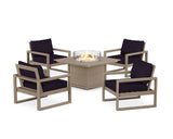 EDGE Sectional 5-Piece Deep Seating Set with Fire Pit Table