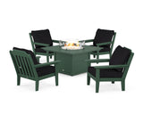 Cottage 5-Piece Deep Seating Set with Fire Pit Table
