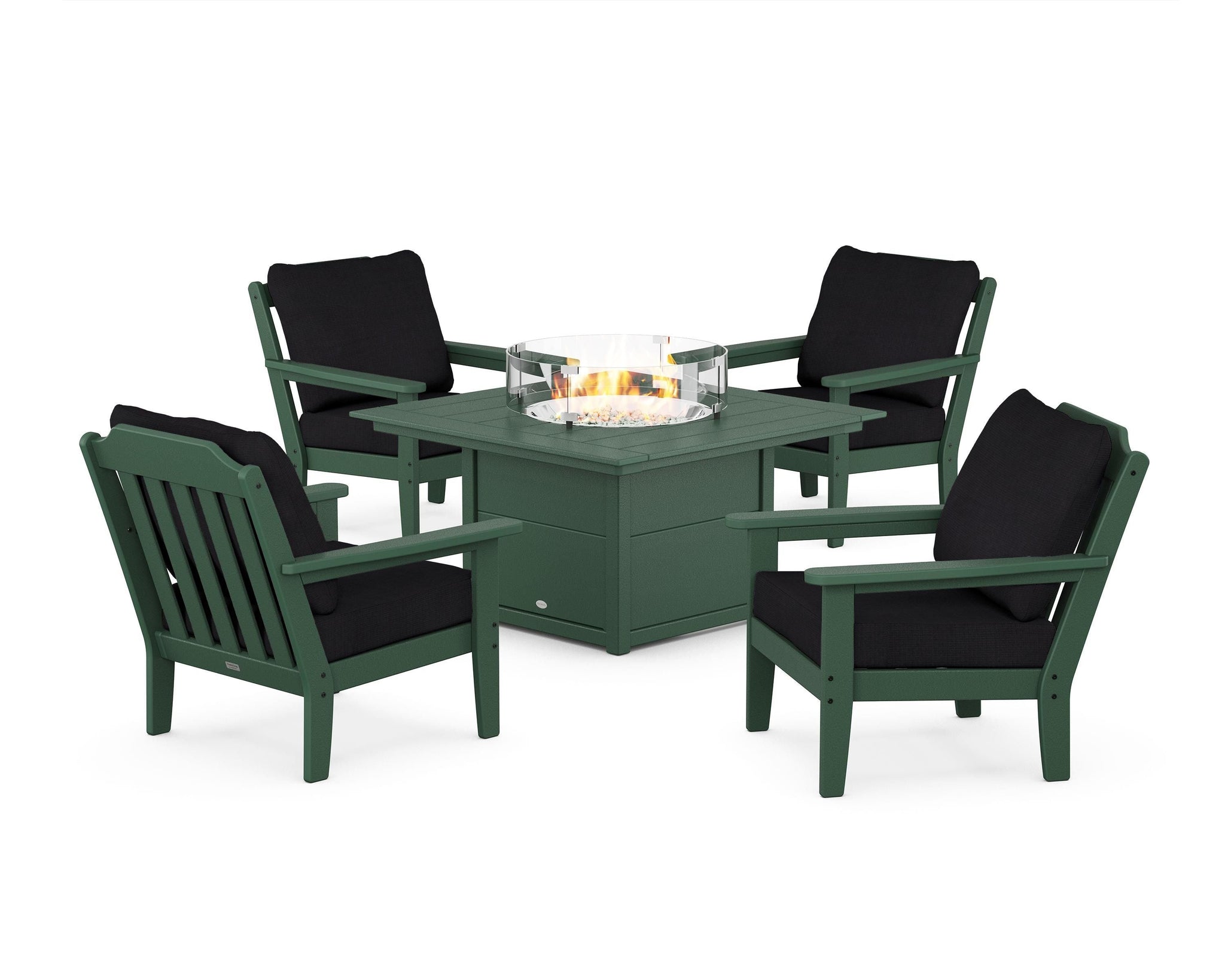 Cottage 5-Piece Deep Seating Set with Fire Pit Table