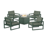 EDGE Sectional 5-Piece Deep Seating Set with Fire Pit Table