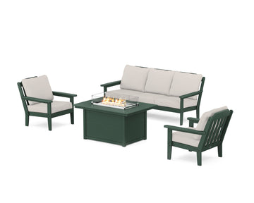 Cottage Deep Seating Fire Pit Table Set