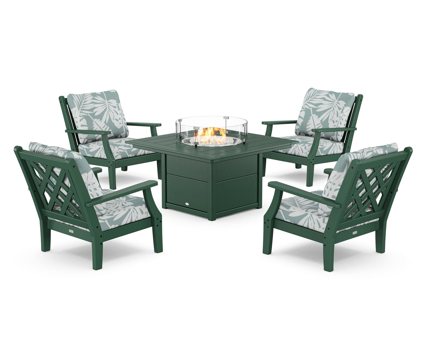 Wovendale 5-Piece Deep Seating Set with Fire Pit Table