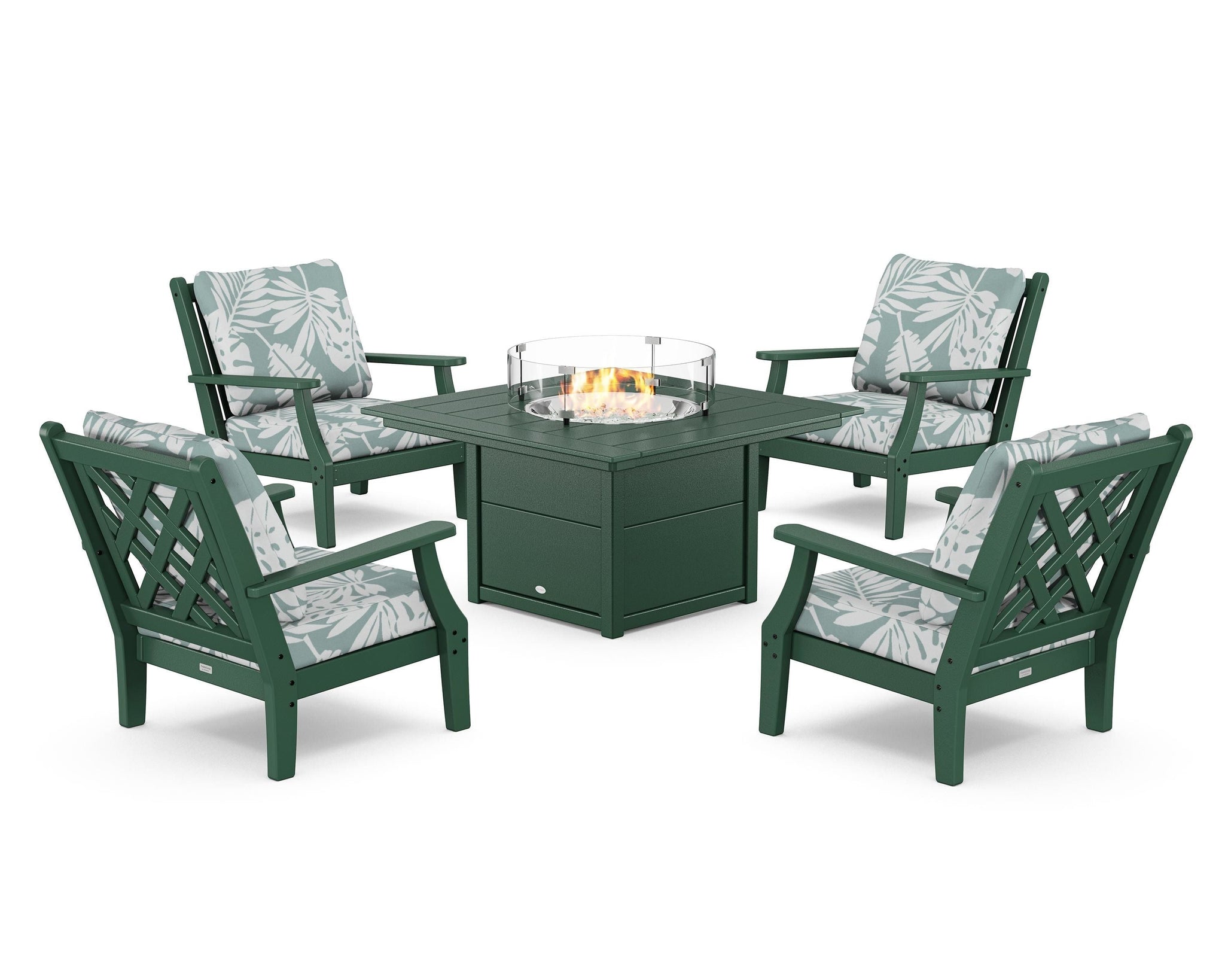 Wovendale 5-Piece Deep Seating Set with Fire Pit Table