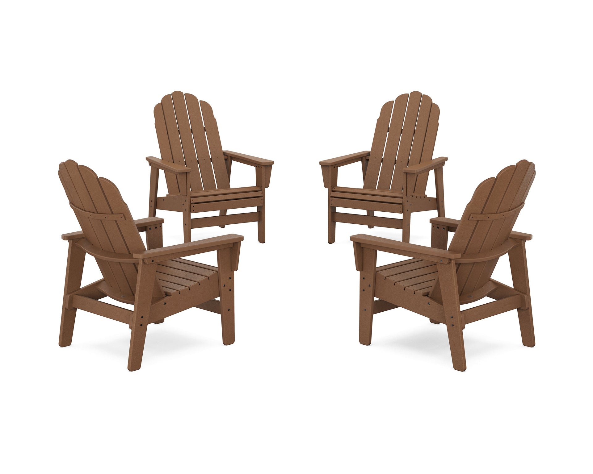 4-Piece Vineyard Grand Upright Adirondack Chair Conversation Set