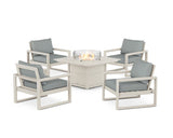 EDGE Sectional 5-Piece Deep Seating Set with Fire Pit Table