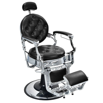 Costway Vintage Barber Salon Chair Adjustable Height Headrest Black 38204976 New