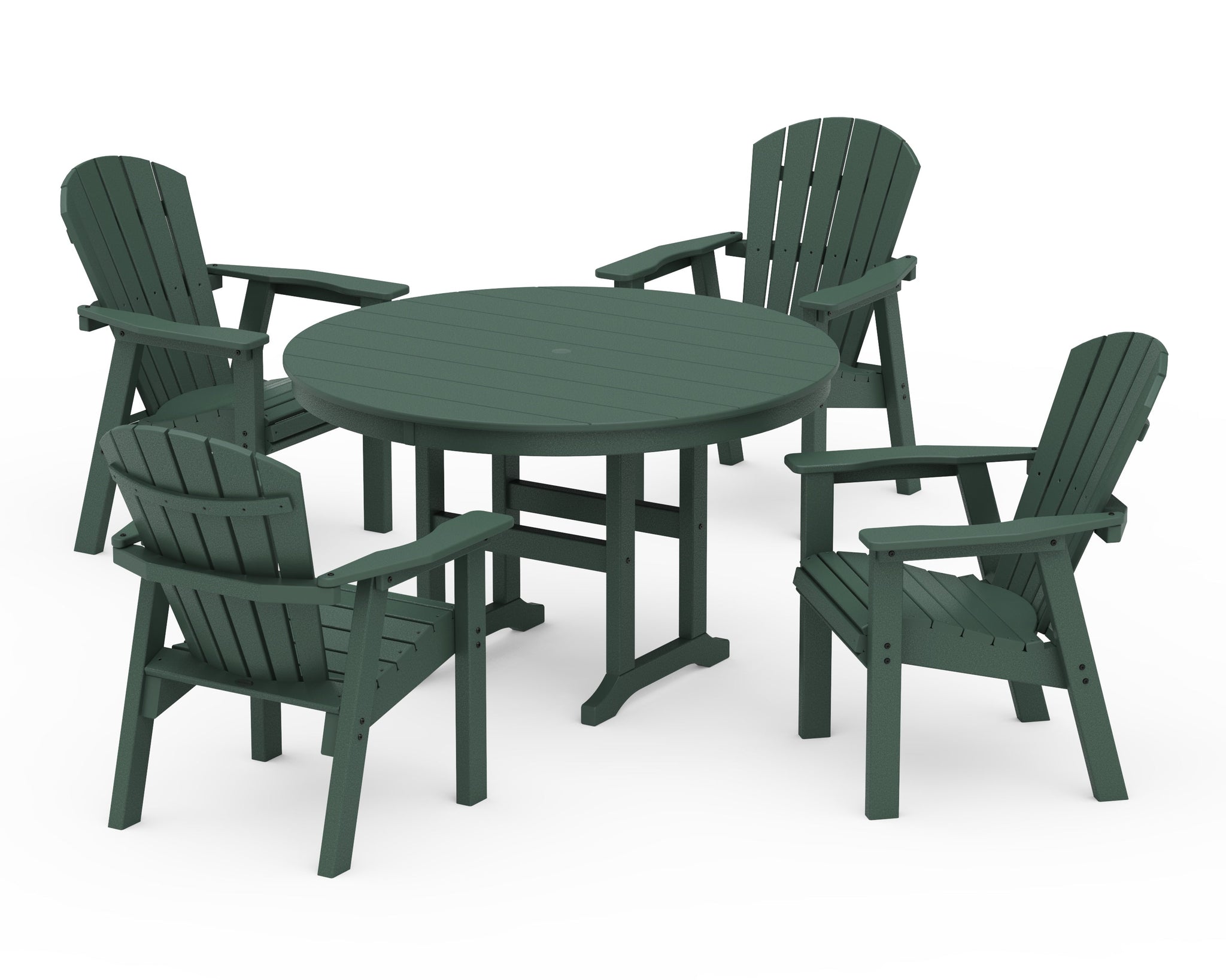 Seashell 5-Piece Round Farmhouse Dining Set