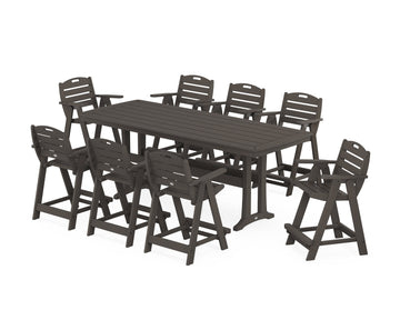 Nautical 9-Piece Counter Set with Trestle Legs