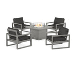 EDGE Sectional 5-Piece Deep Seating Set with Fire Pit Table