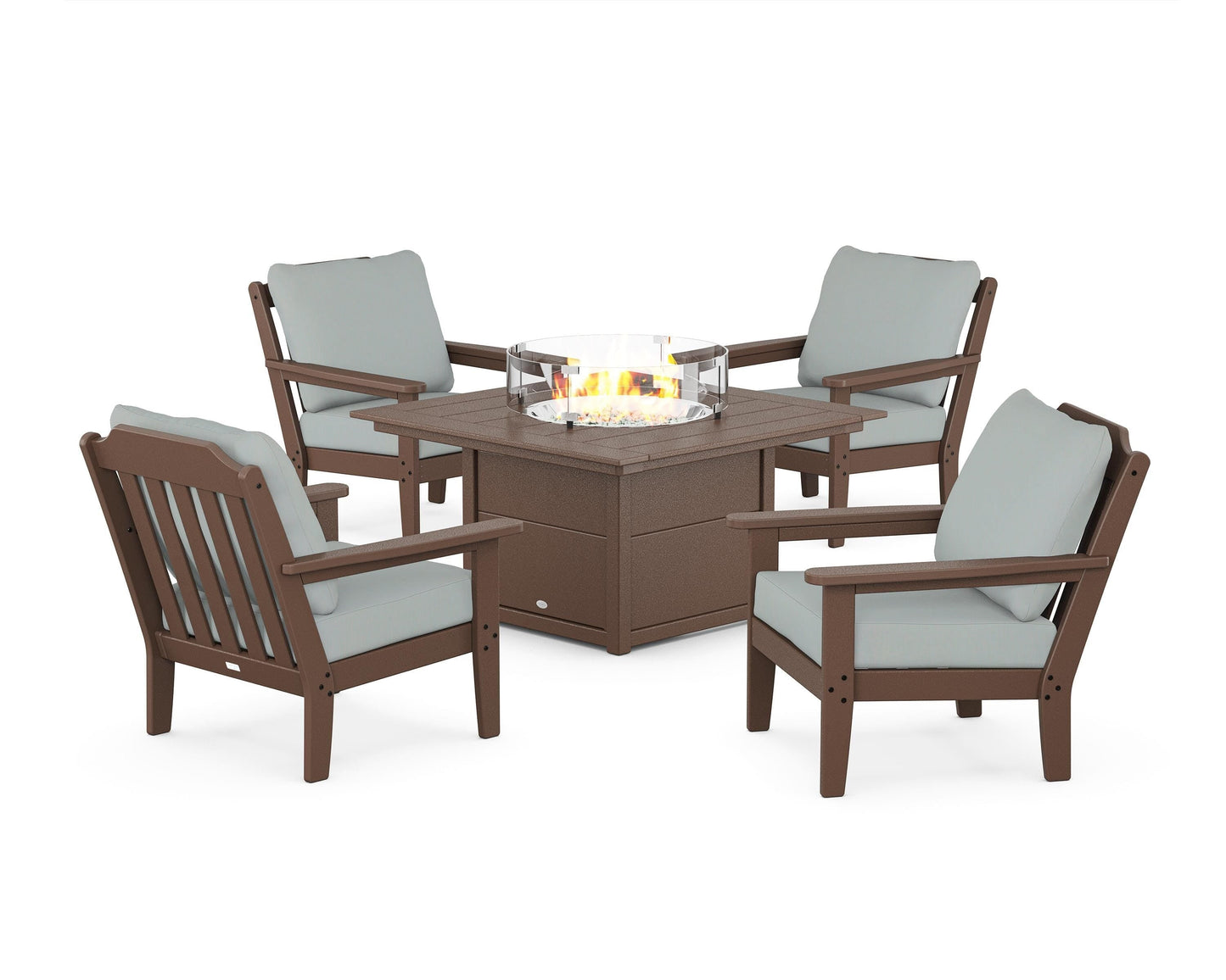 Cottage 5-Piece Deep Seating Set with Fire Pit Table