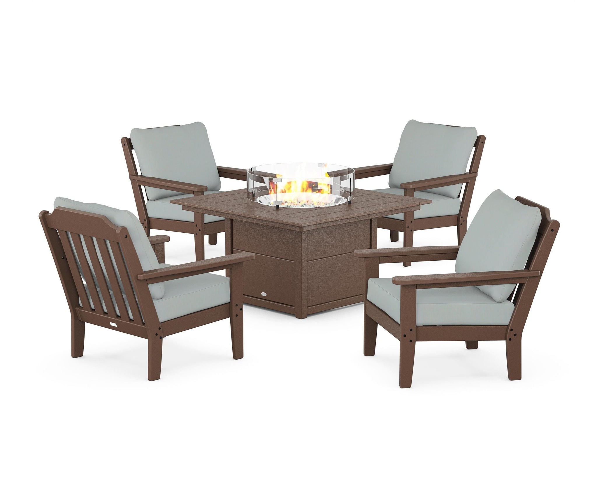 Cottage 5-Piece Deep Seating Set with Fire Pit Table