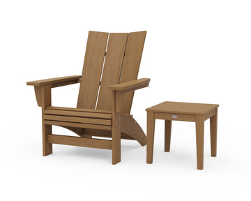 Modern Grand Adirondack Chair with Side Table