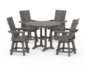 5-Piece Modern Swivel Counter Set