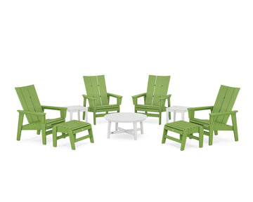 Modern Grand Upright Adirondack 9-Piece Conversation Set