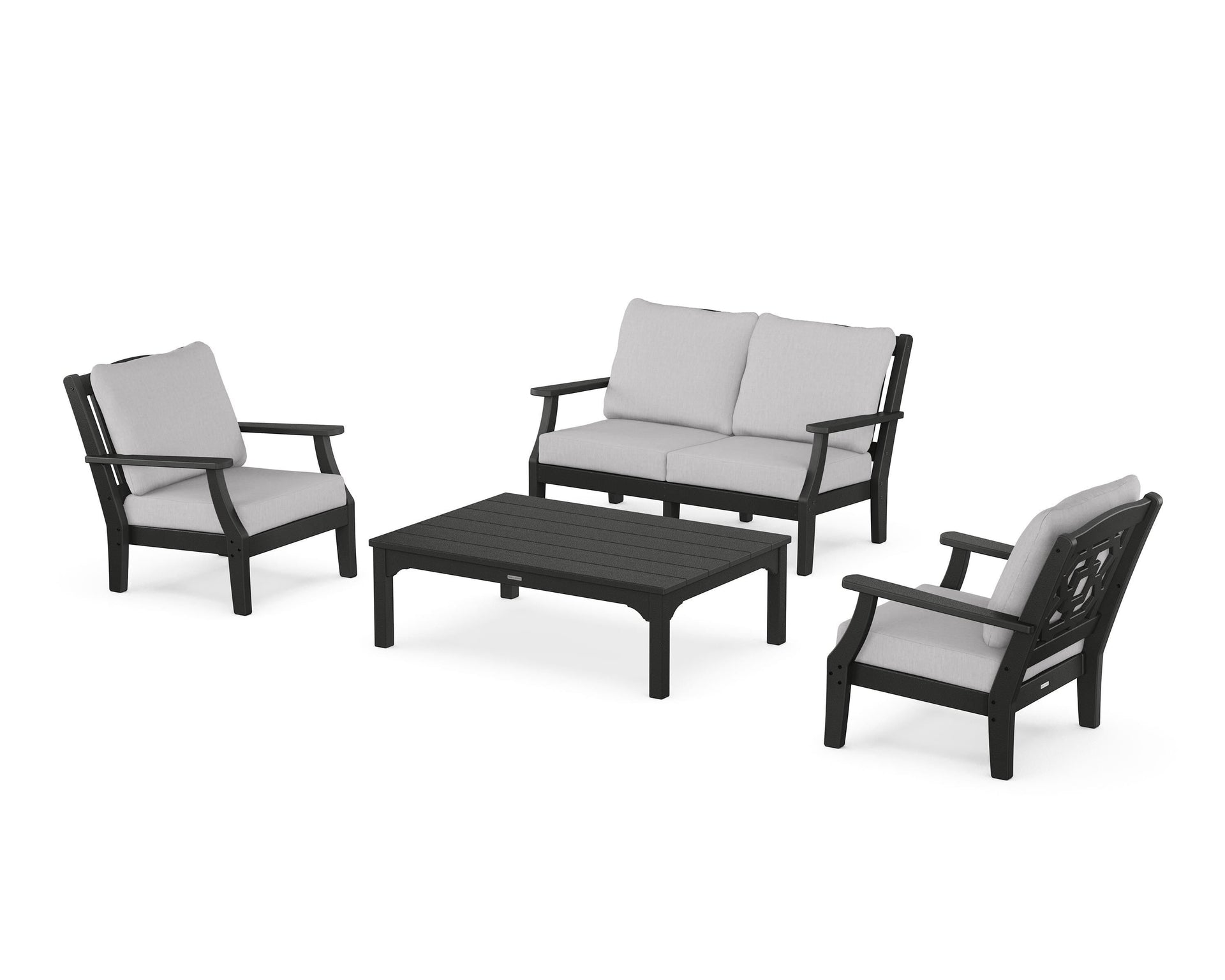 Chinoiserie 4-Piece Deep Seating Set with Loveseat