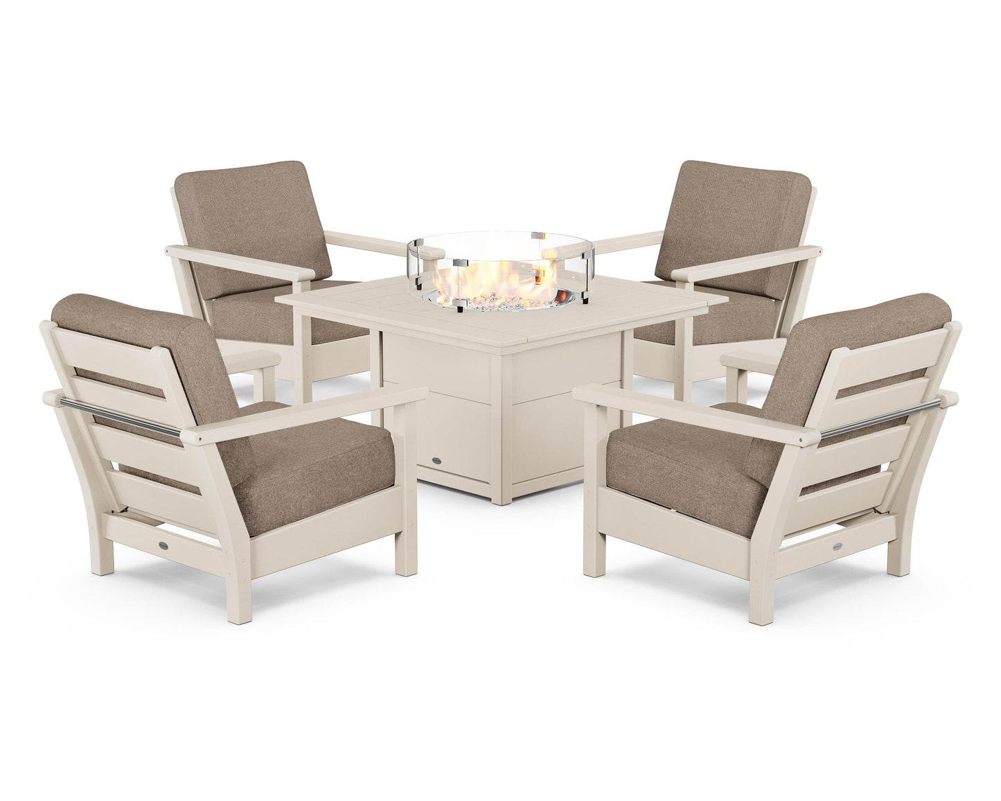 Harbour 5-Piece Conversation Set with Fire Pit Table