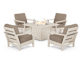 Harbour 5-Piece Conversation Set with Fire Pit Table
