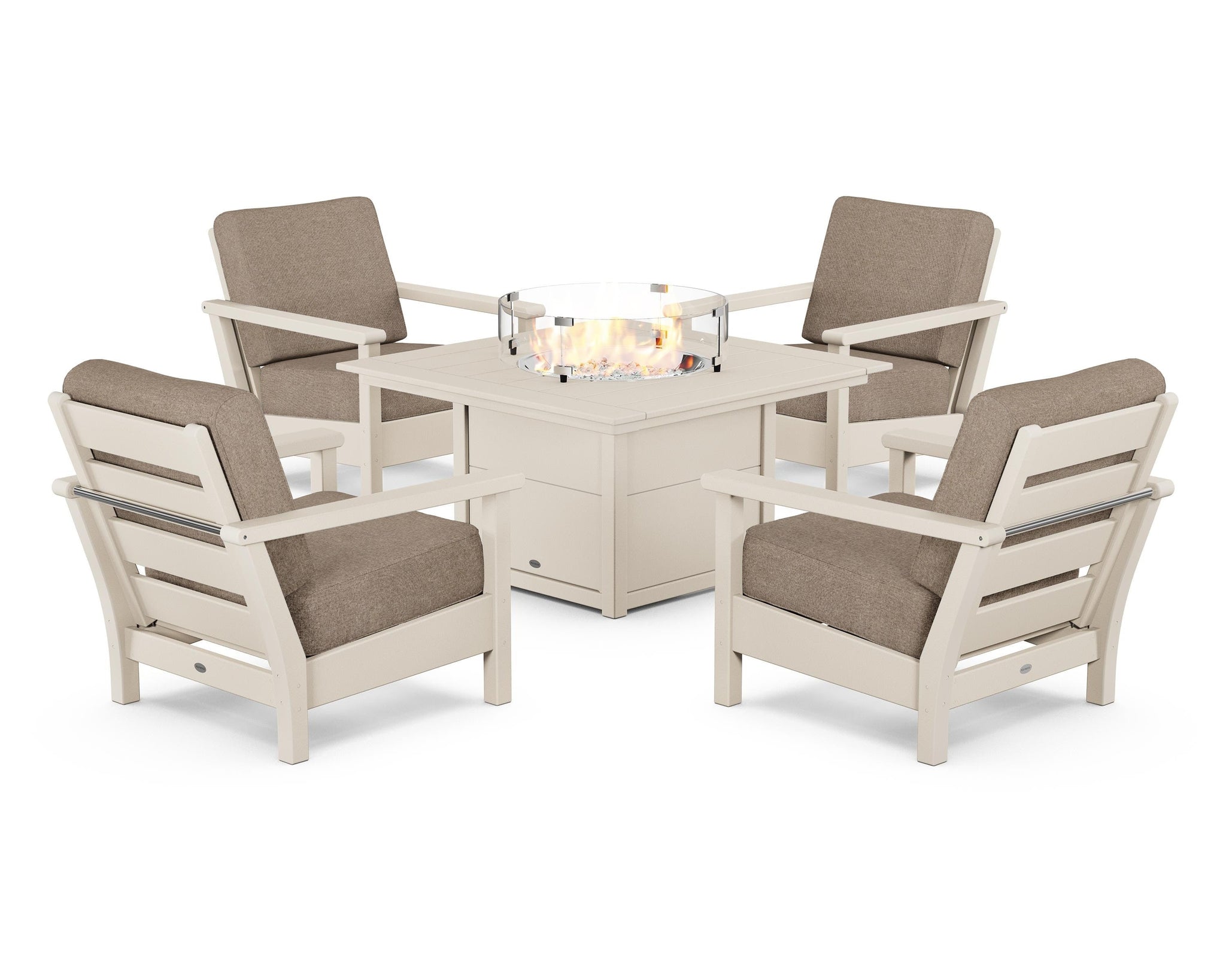 Harbour 5-Piece Conversation Set with Fire Pit Table