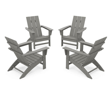 4-Piece Modern Adirondack Chair Conversation Set