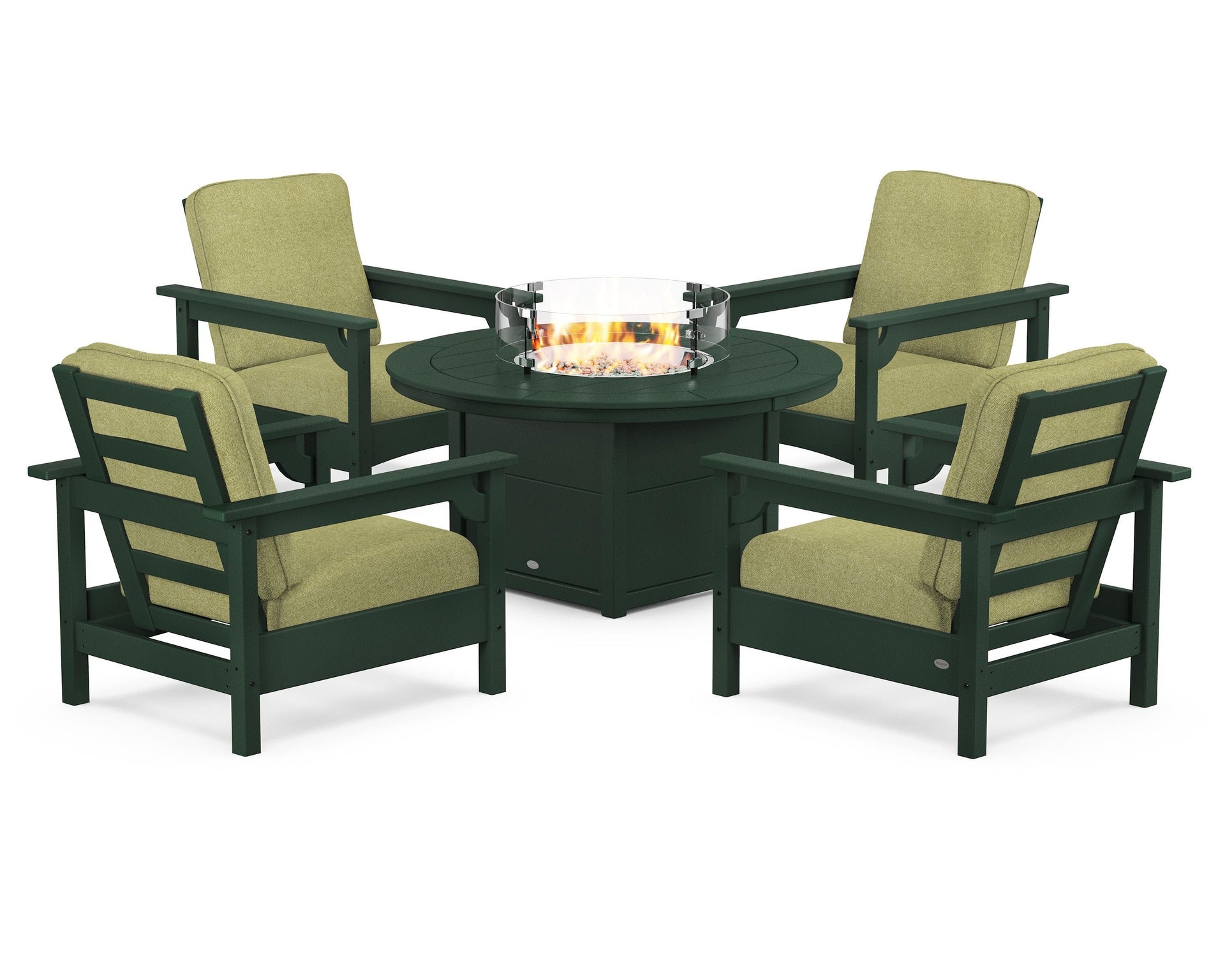 Club 5-Piece Conversation Set with Fire Pit Table