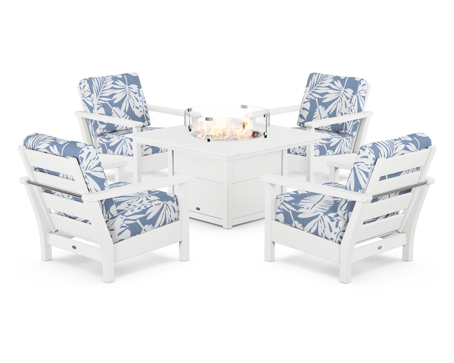 Harbour 5-Piece Conversation Set with Fire Pit Table